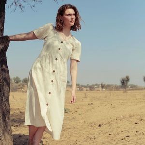 Pana Mina Cotton Flax Dress NWOT